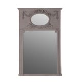 Andres French Grey Carved Mirror